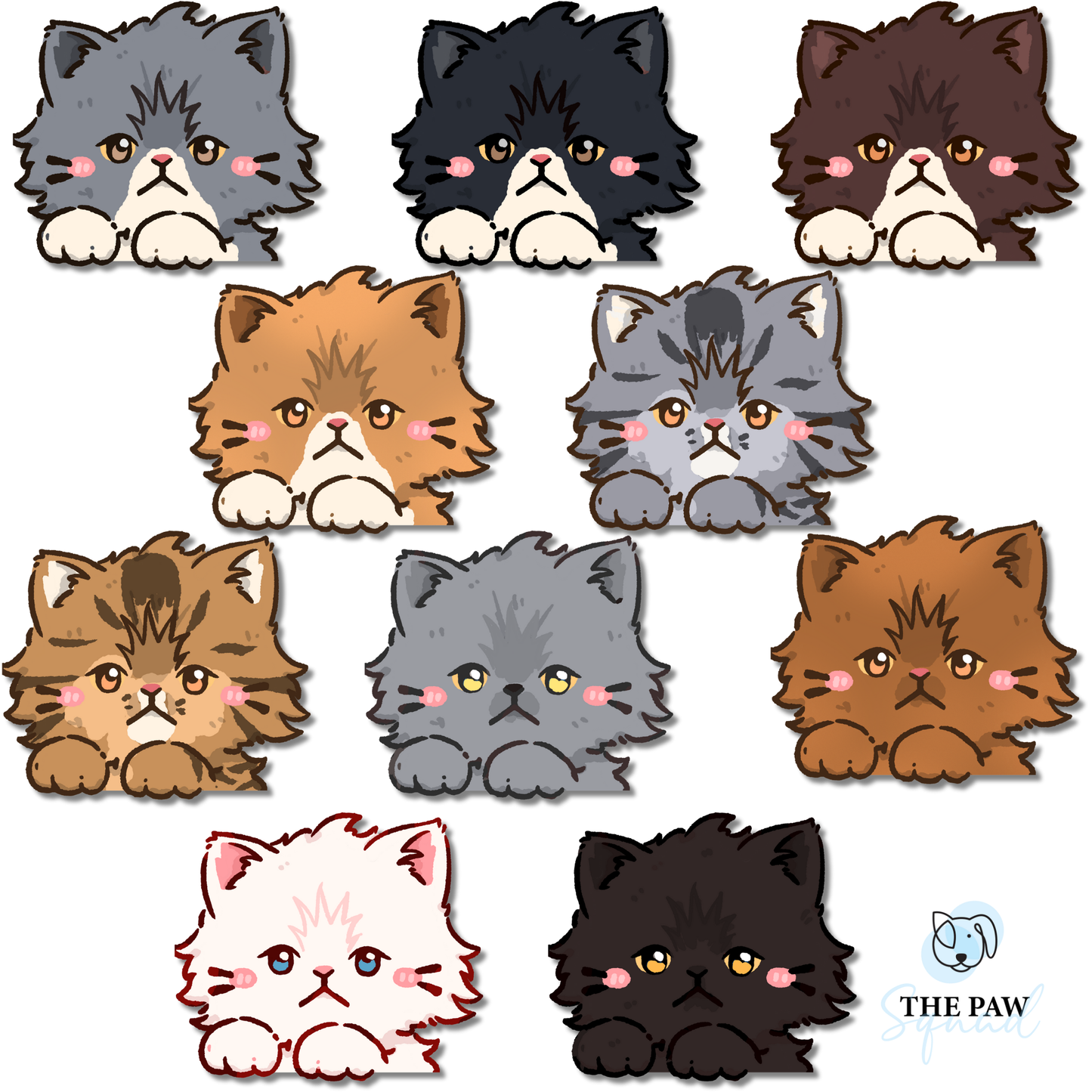 Persian Cat Peeker Sticker