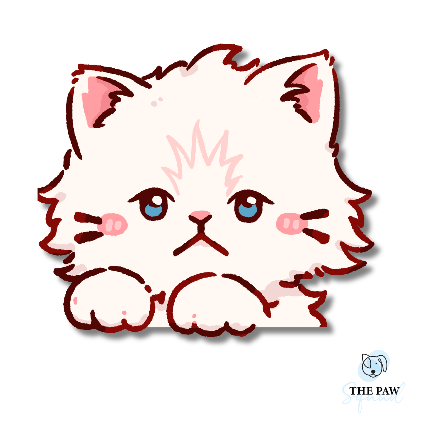 Persian Cat Peeker Sticker