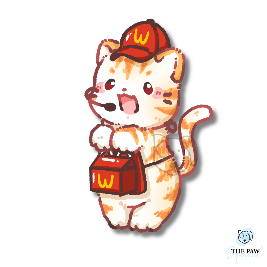 Part-Timer Cat Sticker