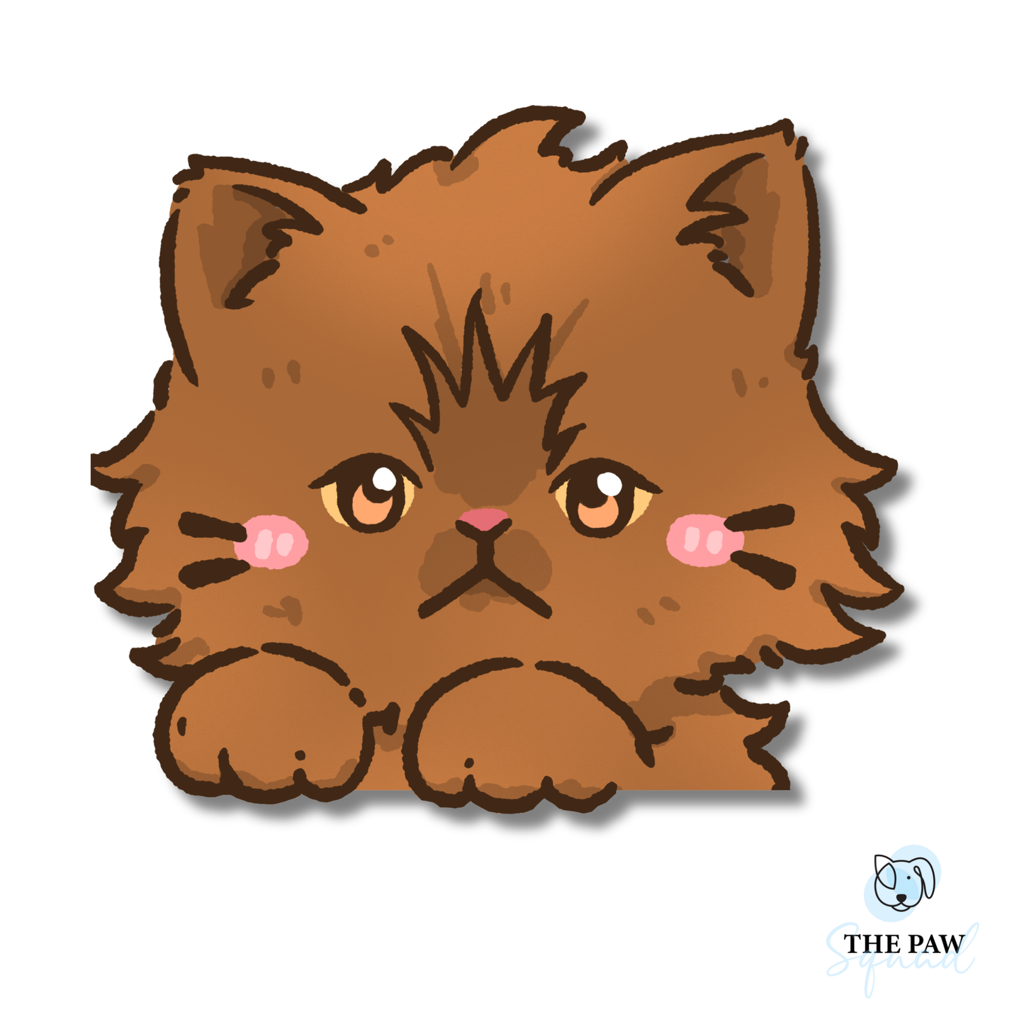 Persian Cat Peeker Sticker