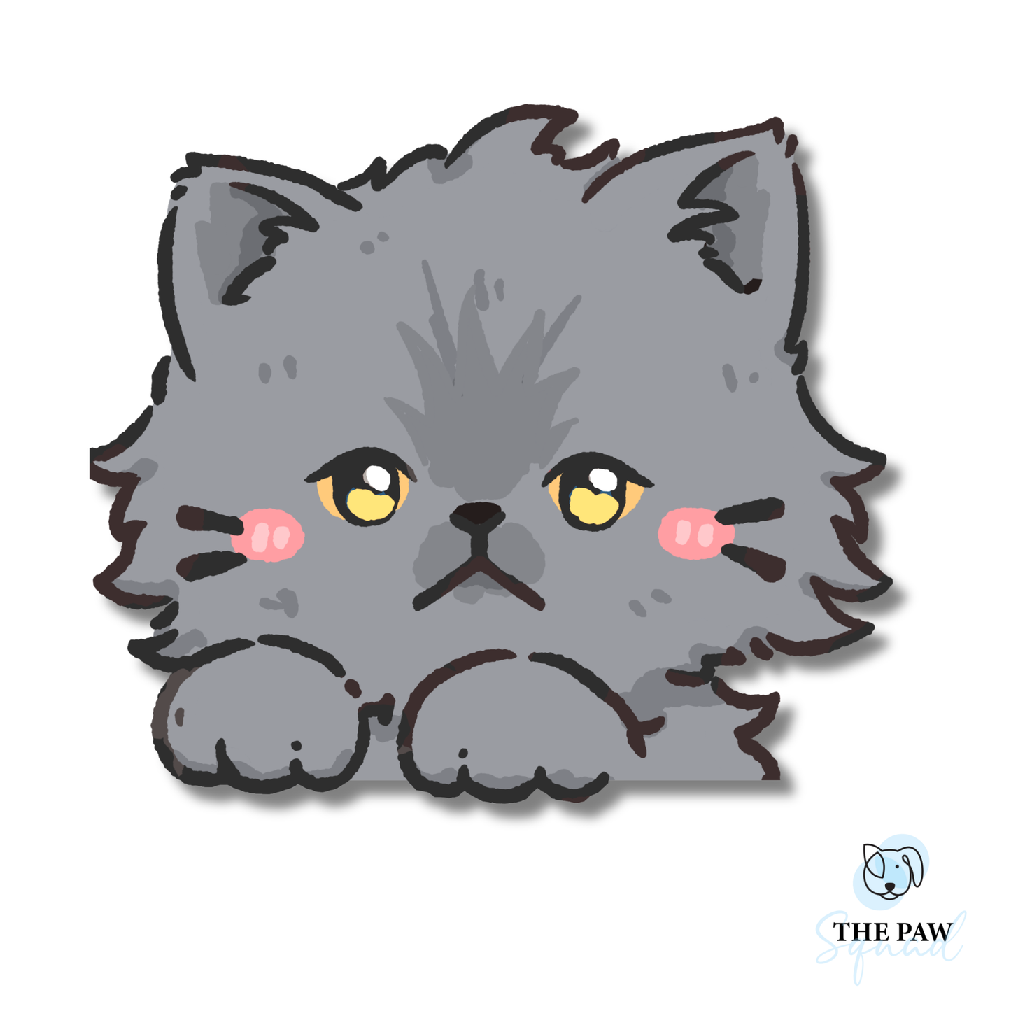 Persian Cat Peeker Sticker