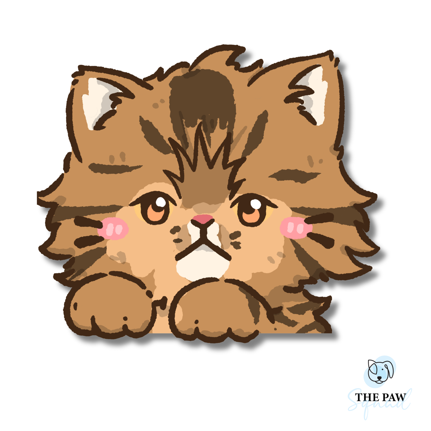 Persian Cat Peeker Sticker