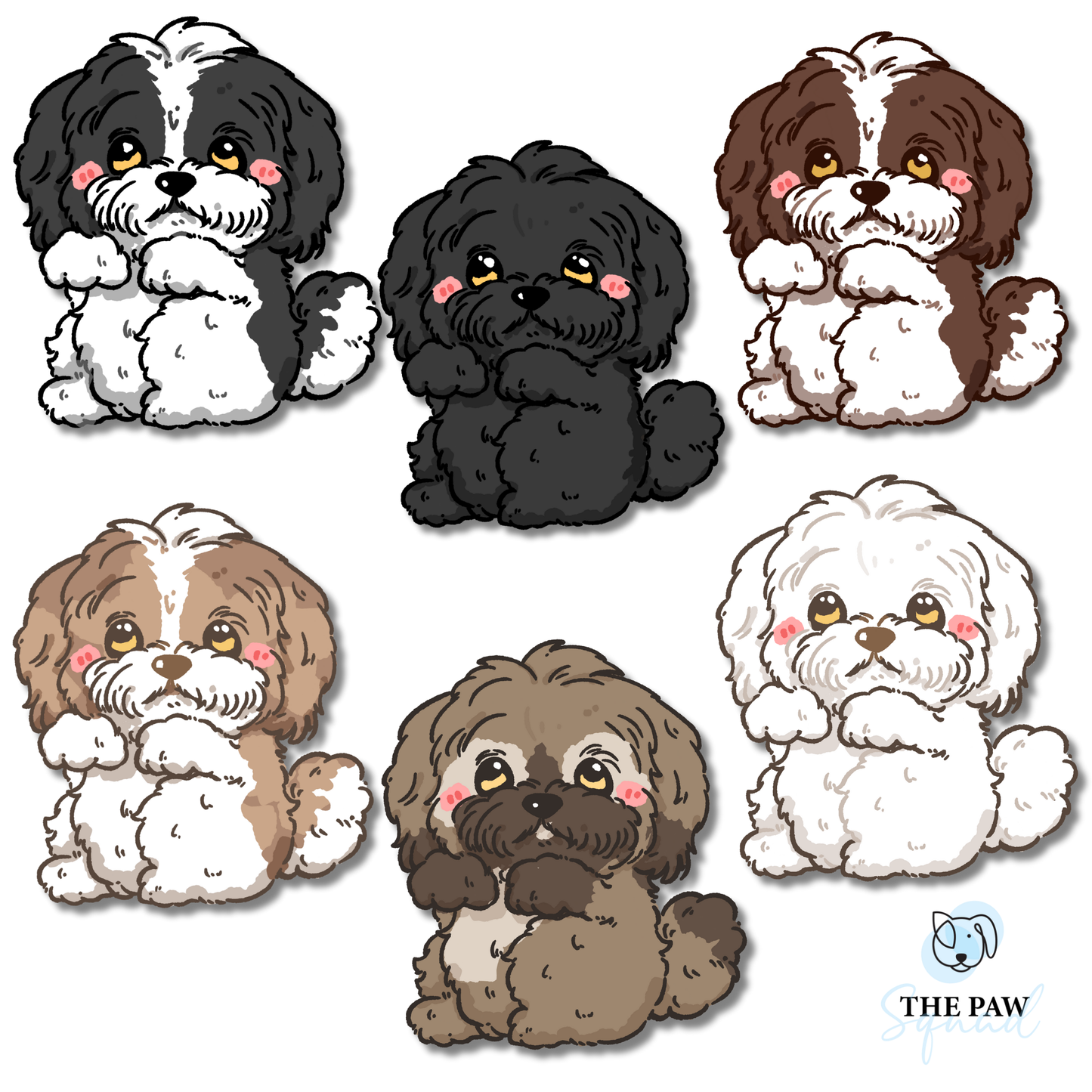 Shih Tzu Full Body Sticker