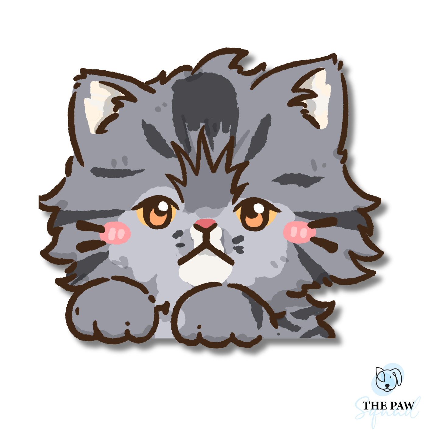 Persian Cat Peeker Sticker