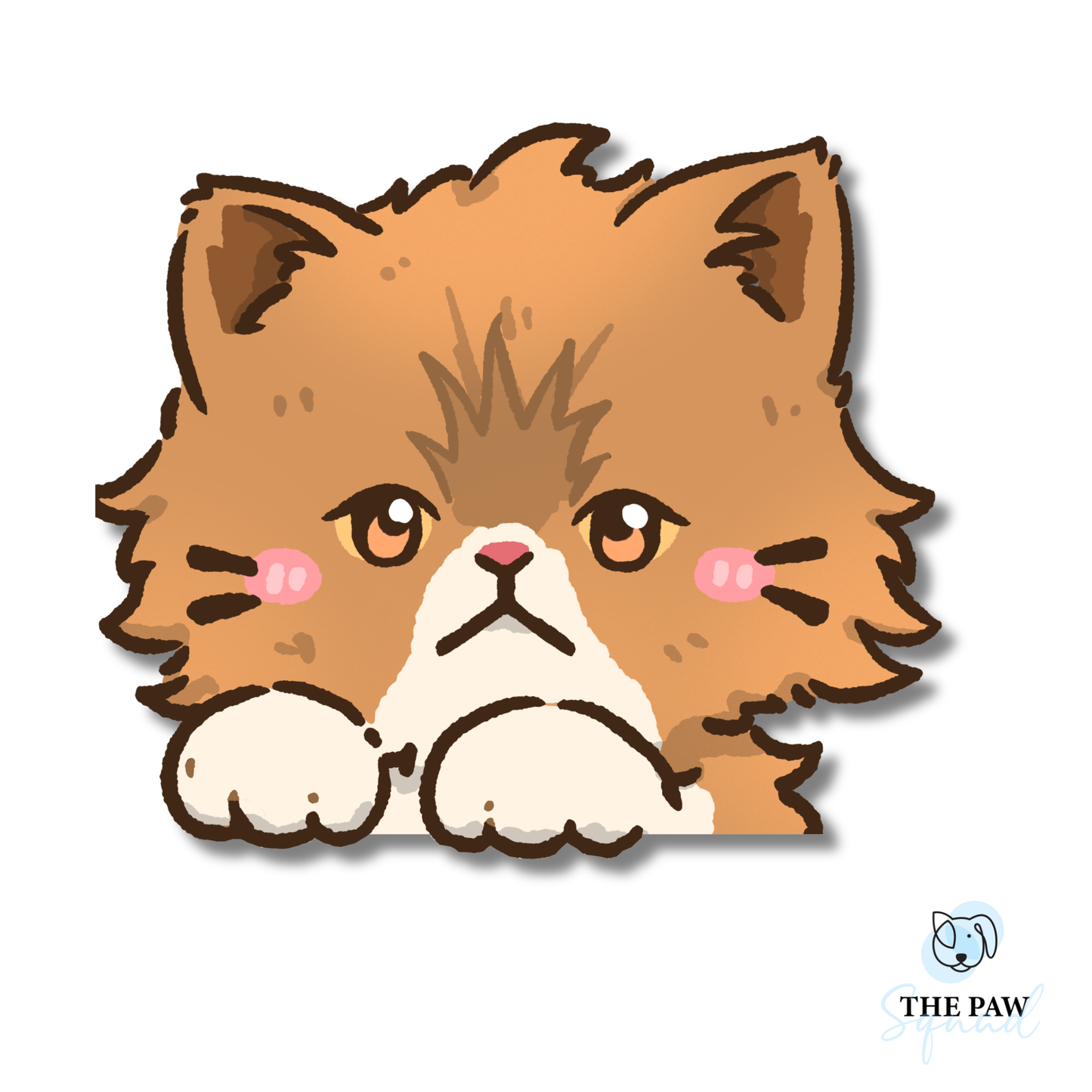 Persian Cat Peeker Sticker