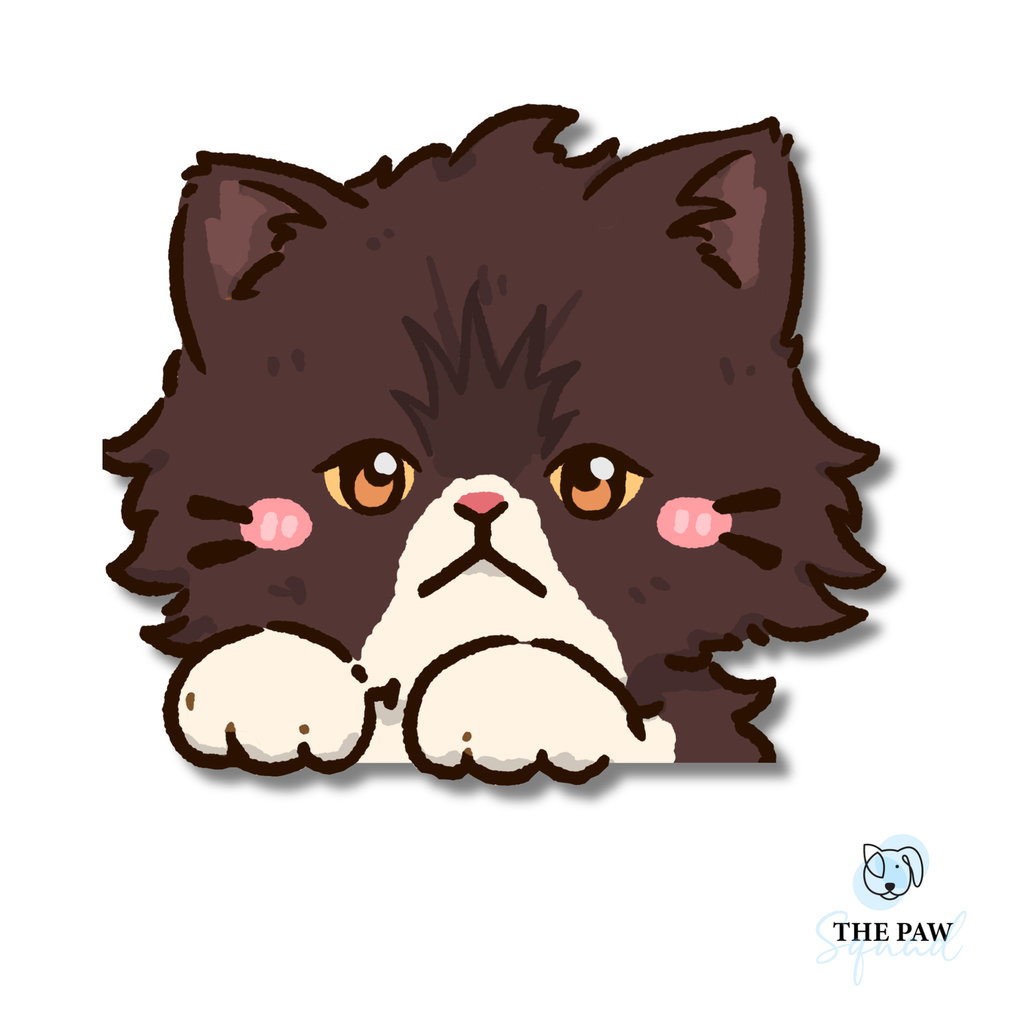 Persian Cat Peeker Sticker