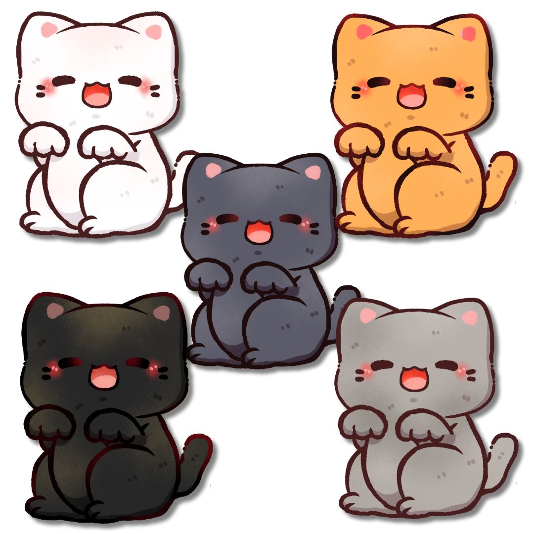 Short Haired Cat Full Body Sticker