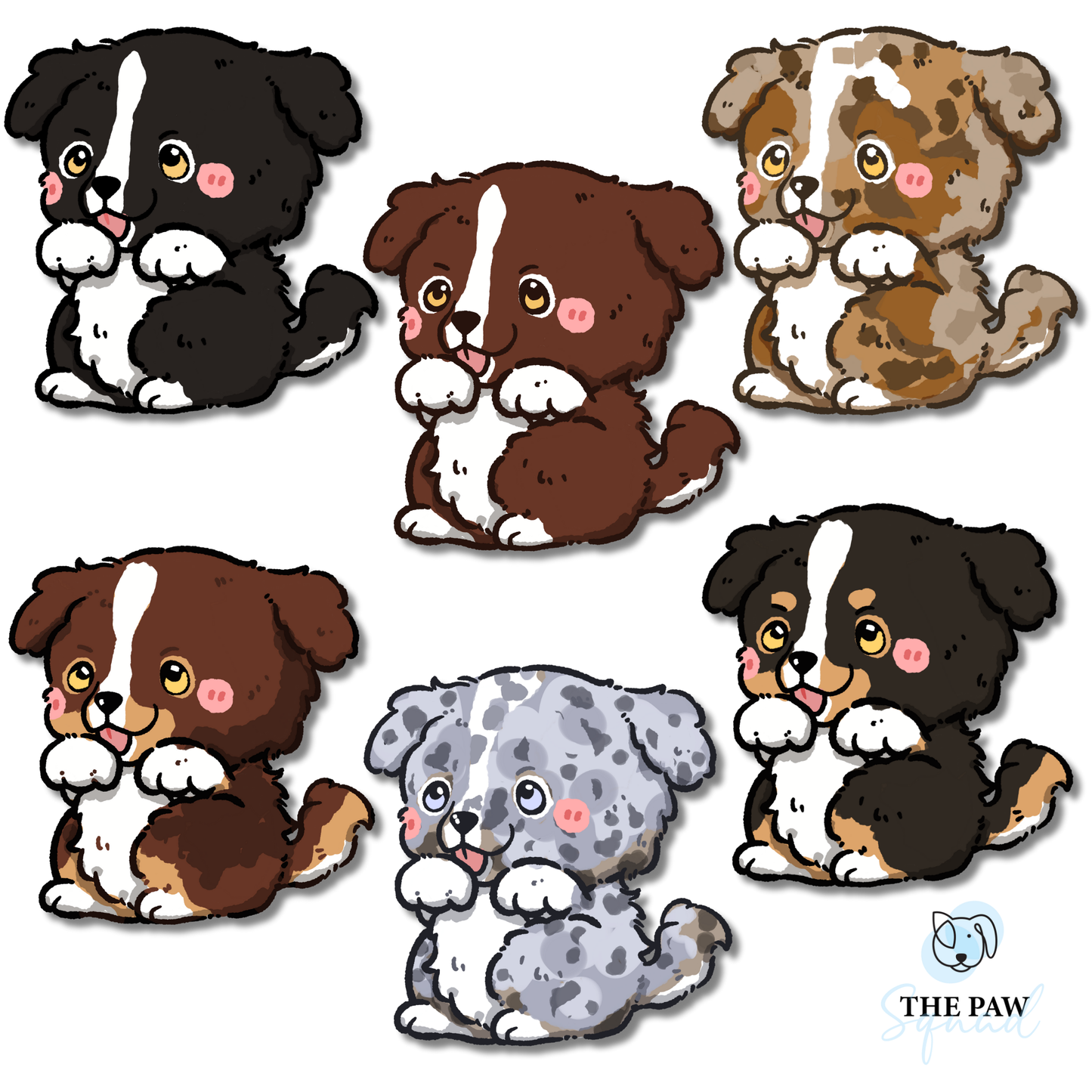 Australian Shepherd Full Body Sticker