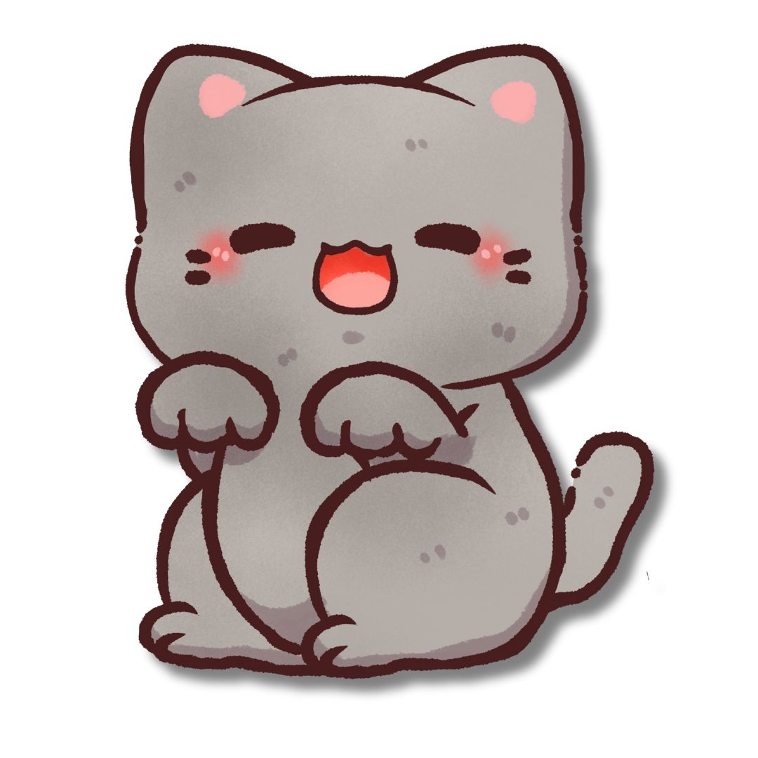 Short Haired Cat Full Body Sticker