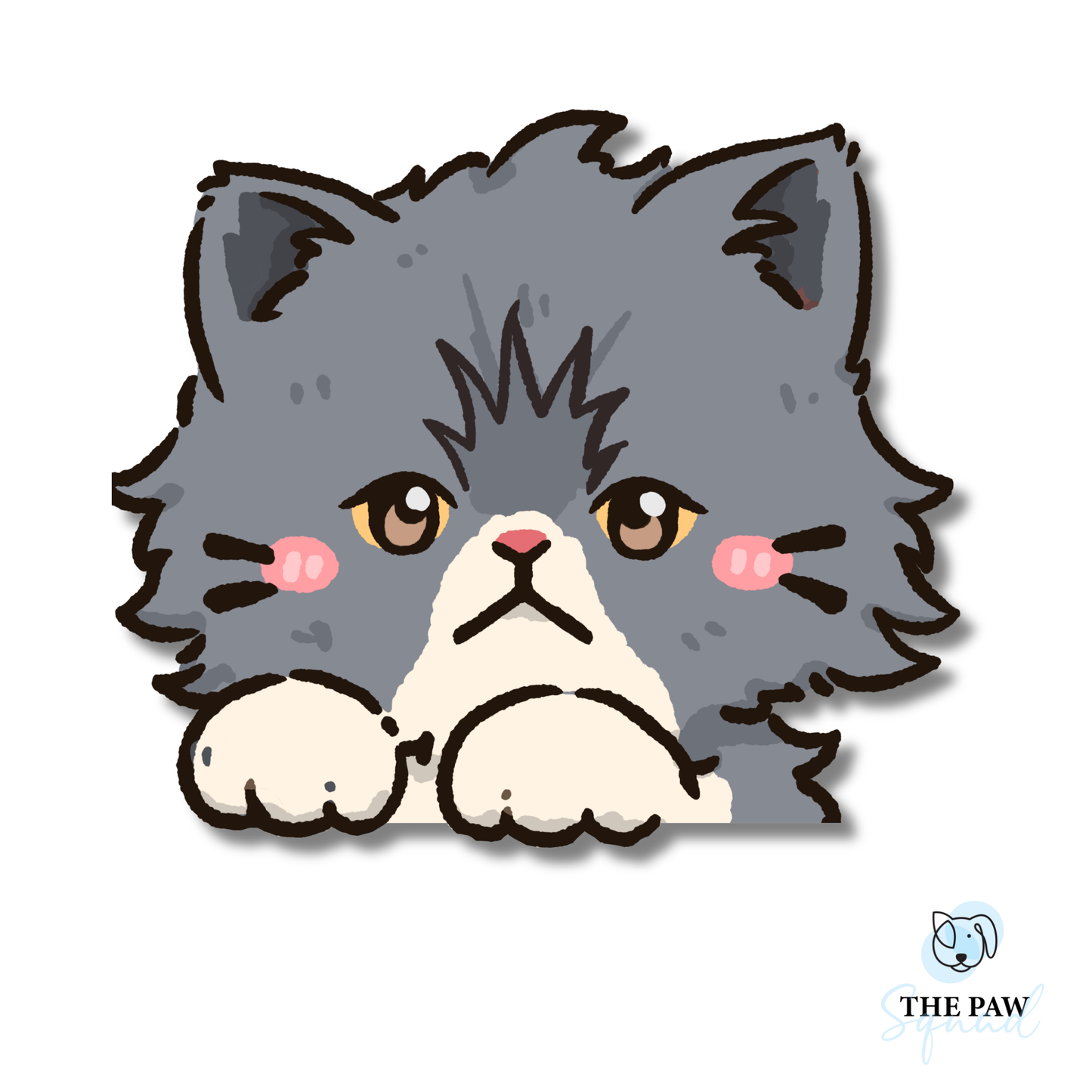 Persian Cat Peeker Sticker
