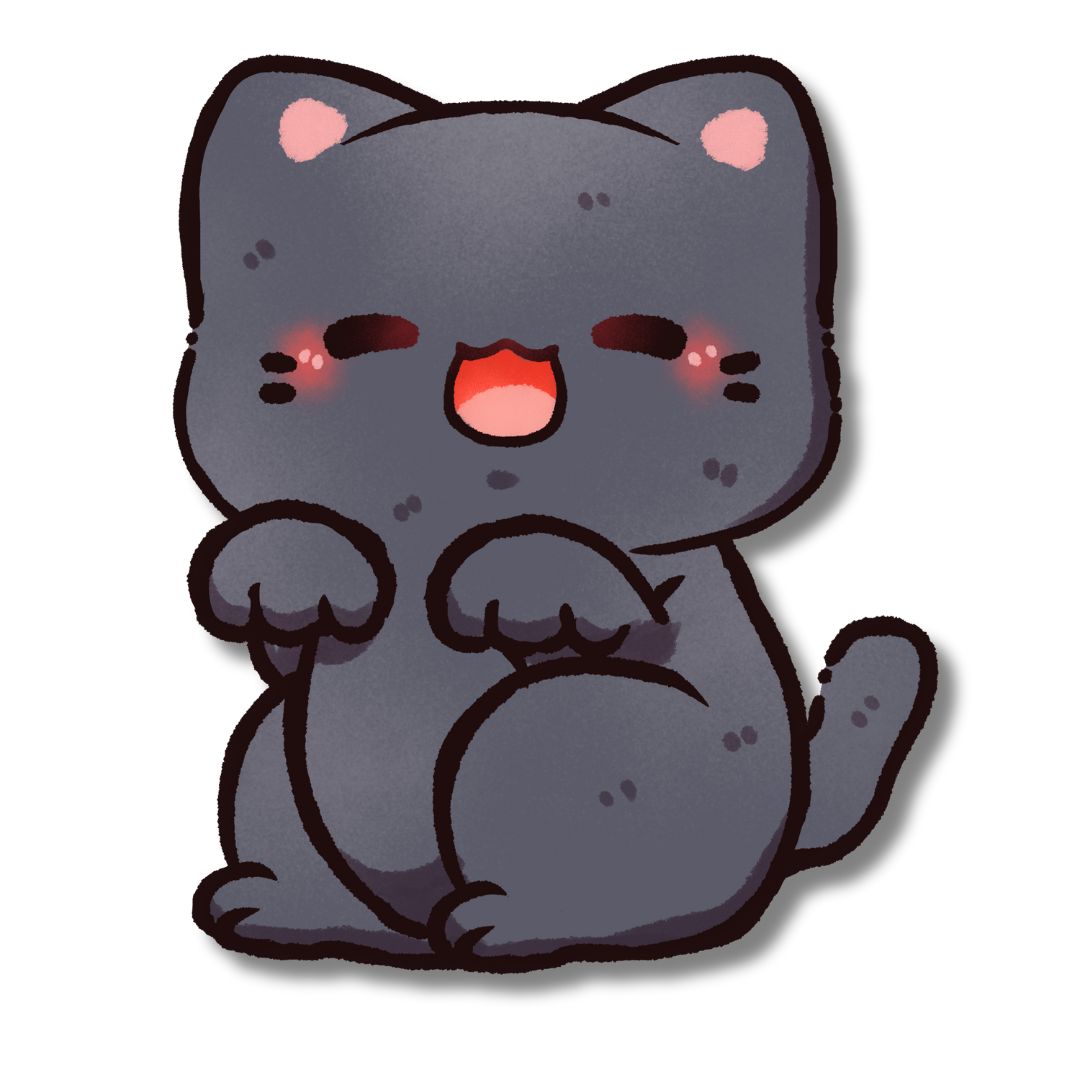 Short Haired Cat Full Body Sticker
