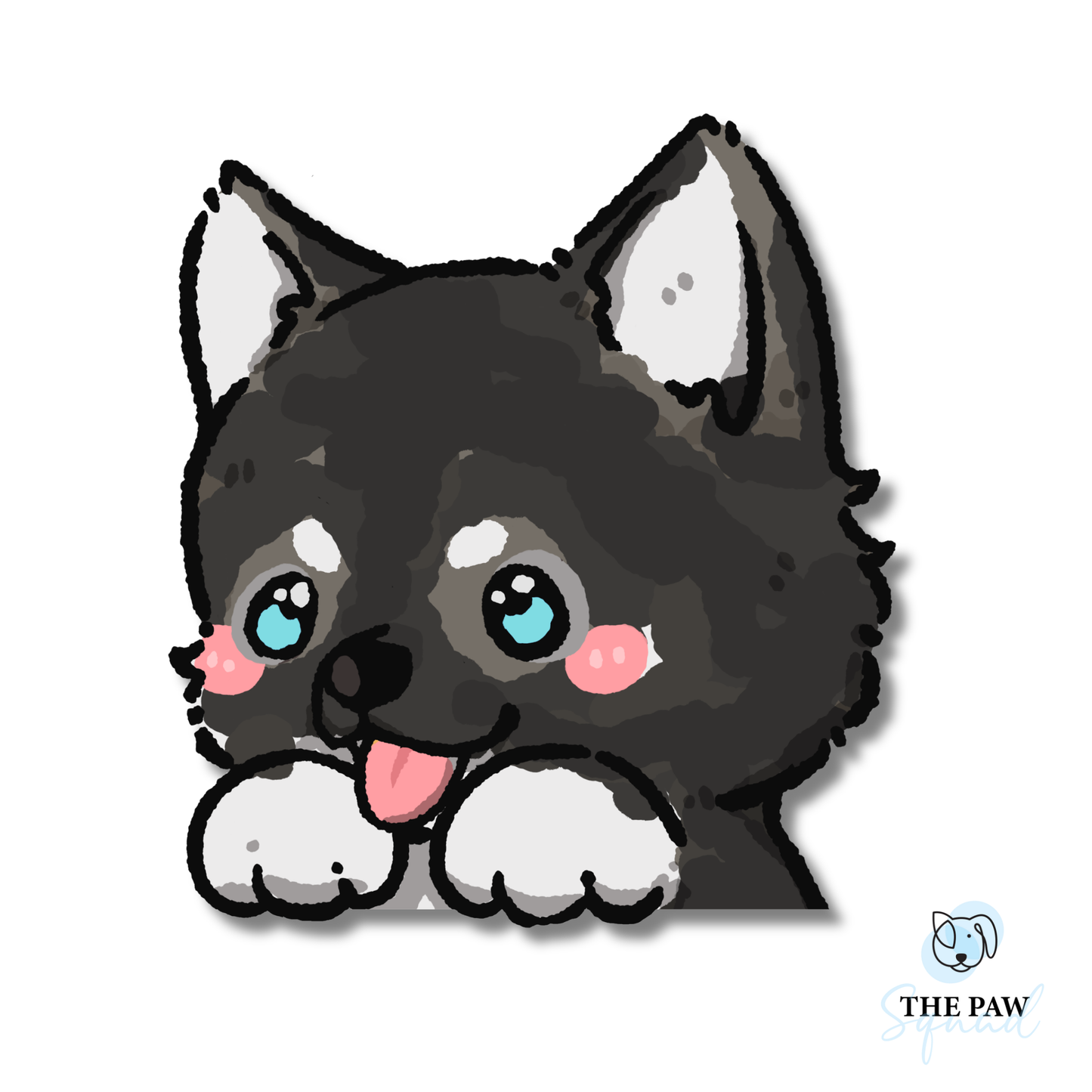 Siberian Husky Peeker Sticker