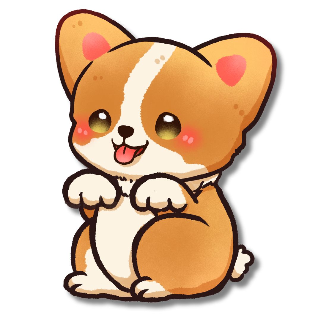 Corgi Full Body Sticker