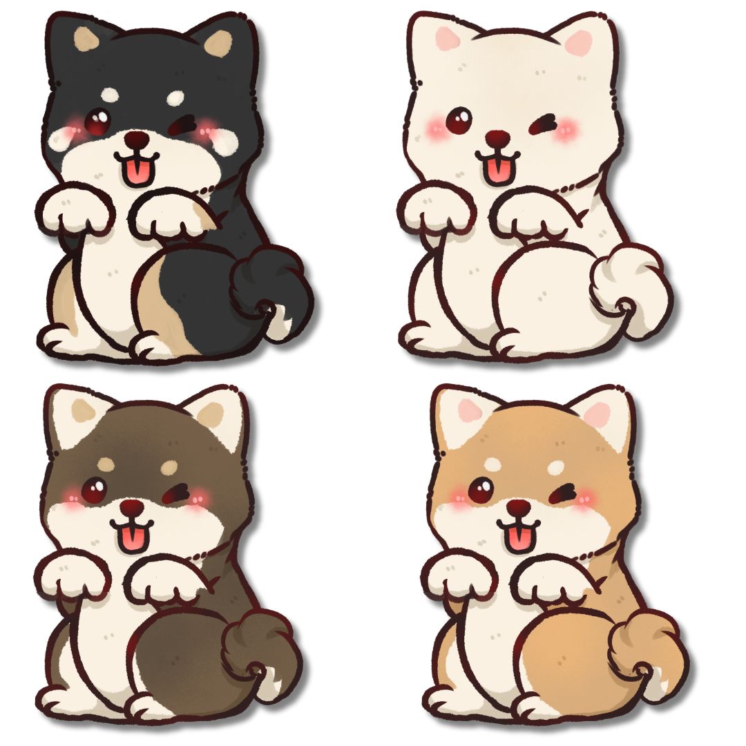 Shiba Full Body Sticker