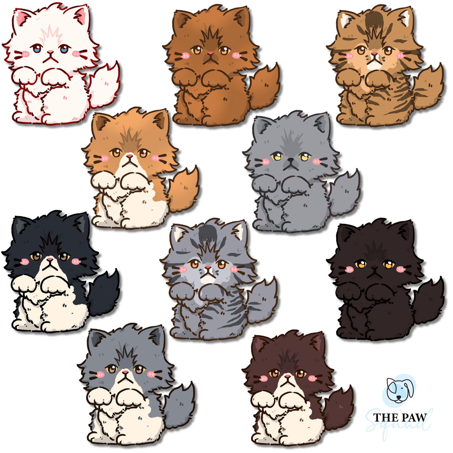 Persian Cat Full Body Sticker
