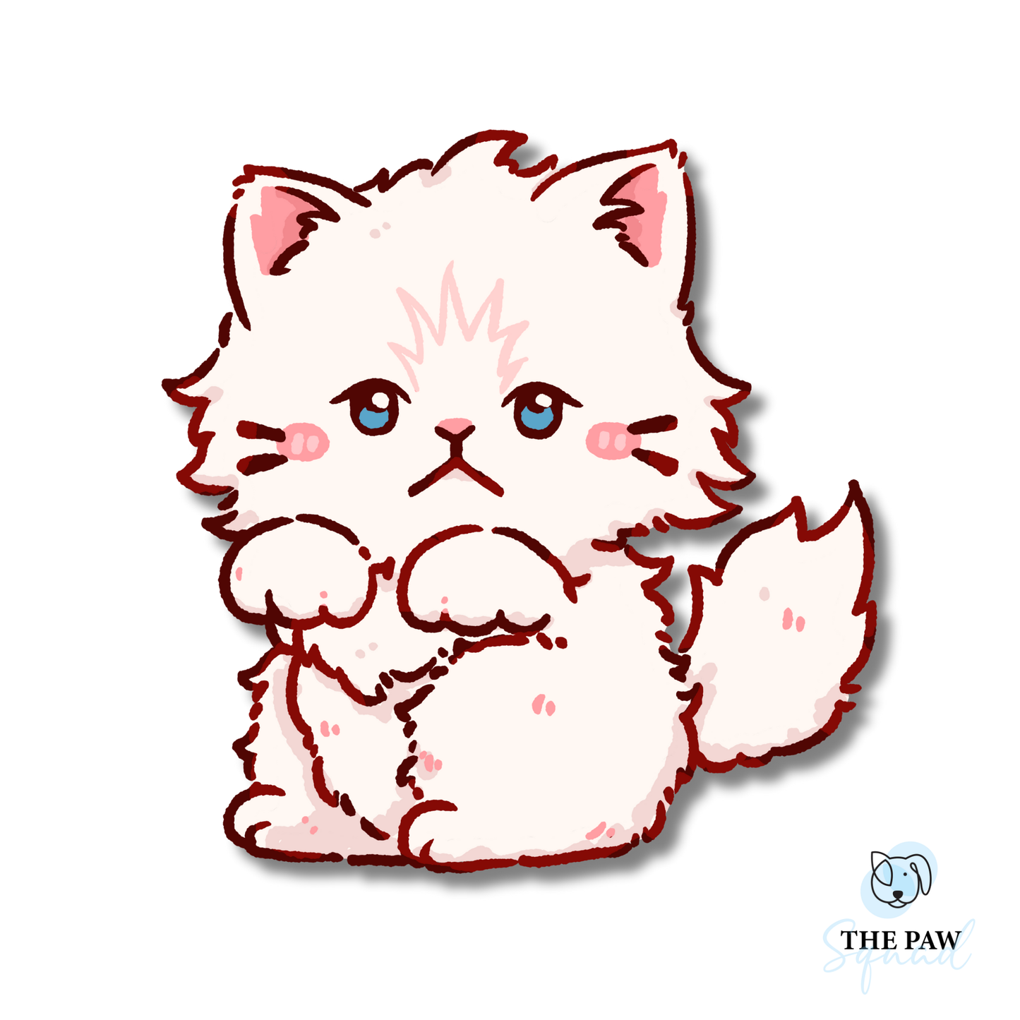 Persian Cat Full Body Sticker