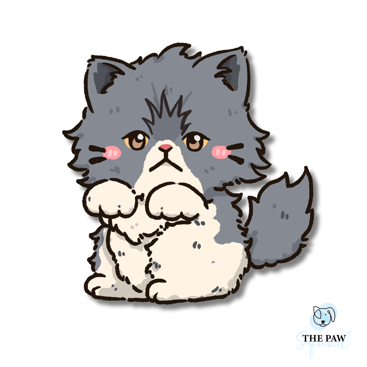 Persian Cat Full Body Sticker