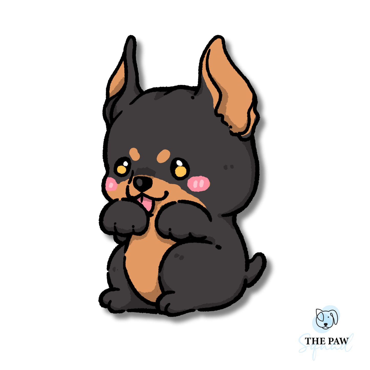 Doberman Full Body Sticker