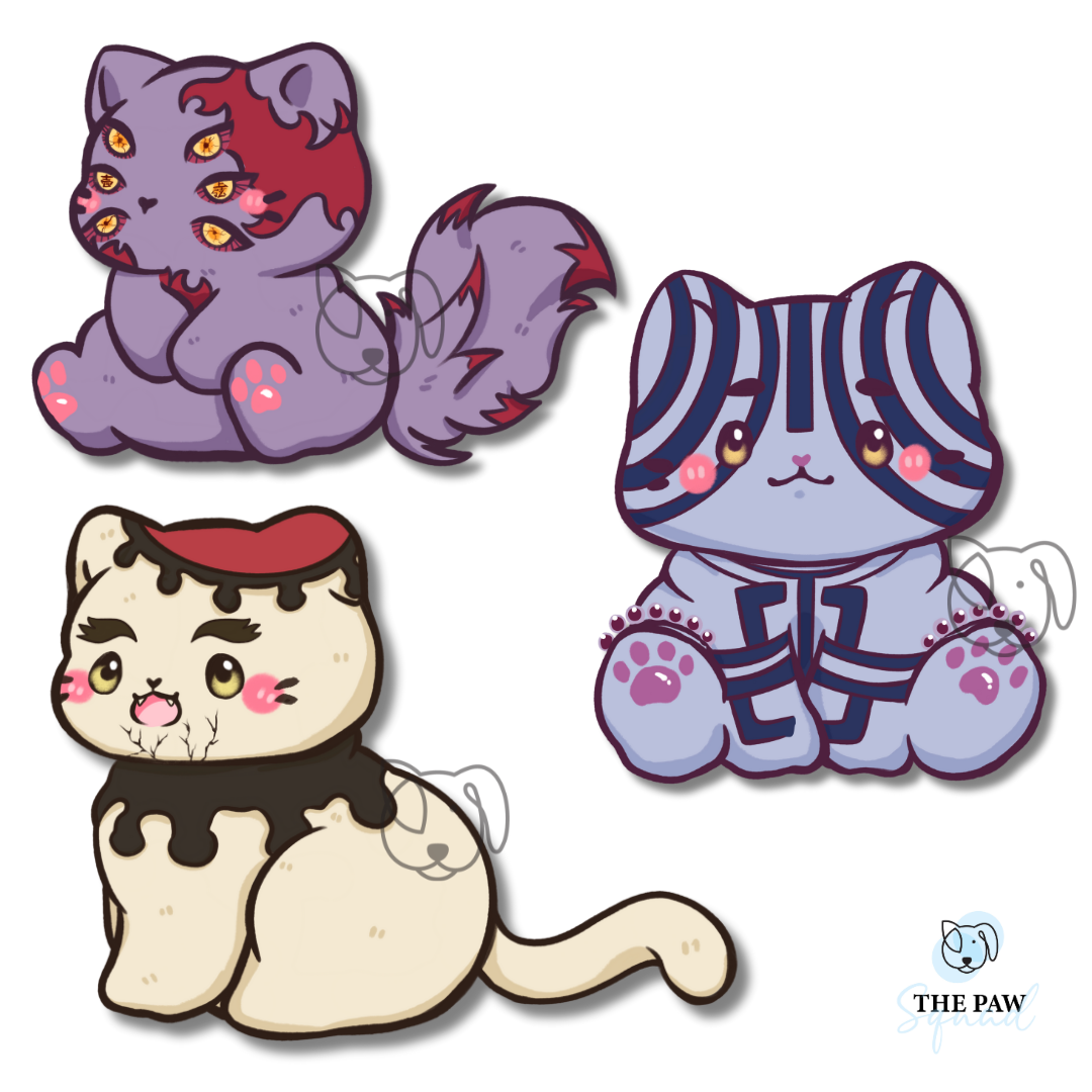 Demon Cosplay Cats Stickers(Set/Individual)