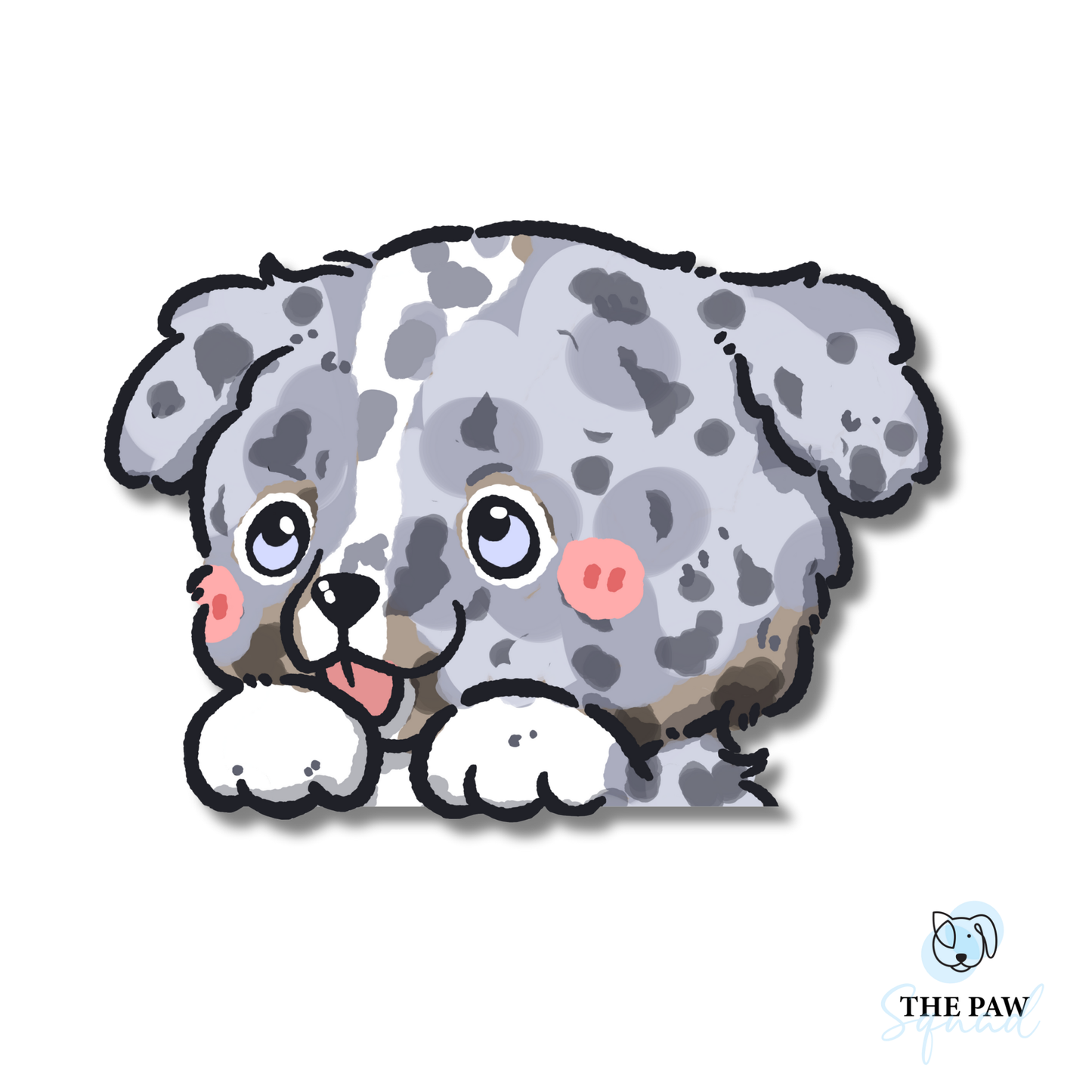 Australian Shepherd Peeker Sticker
