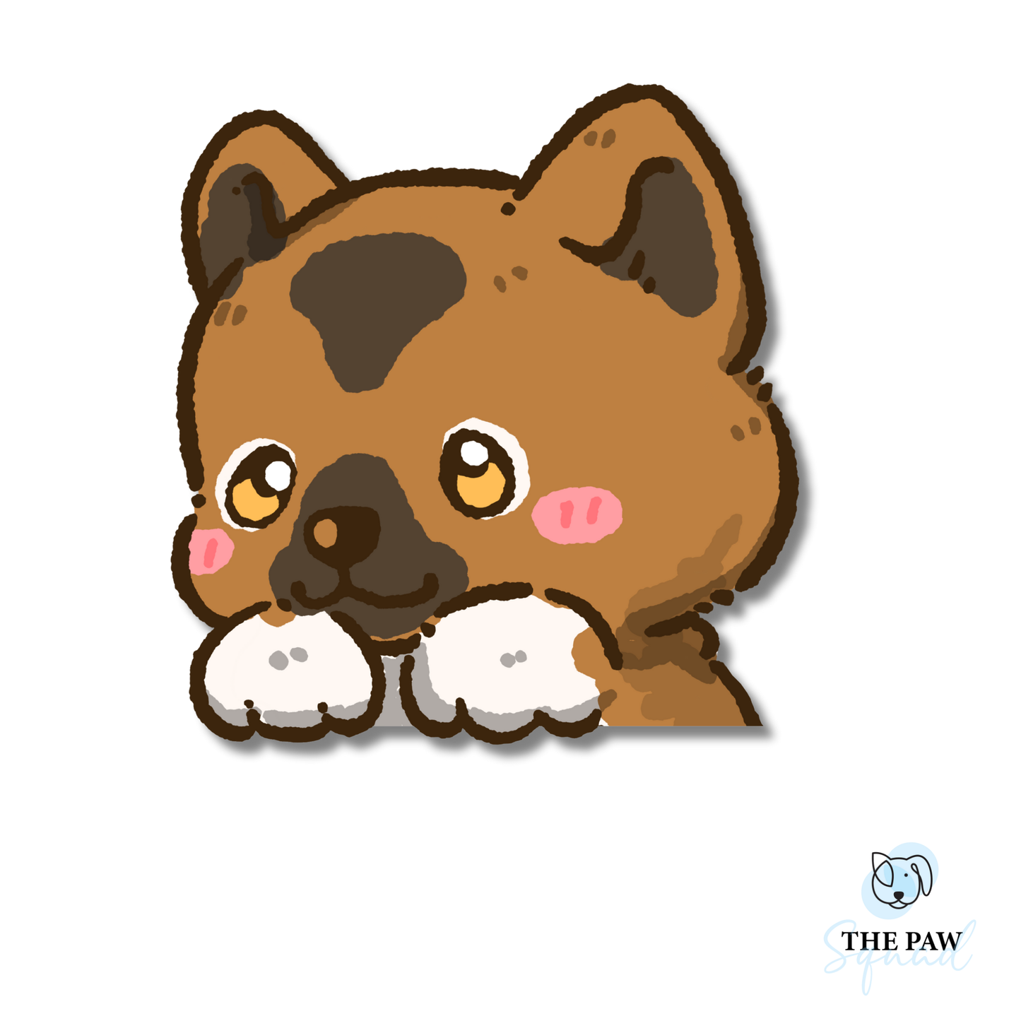 Akita Peeker Sticker