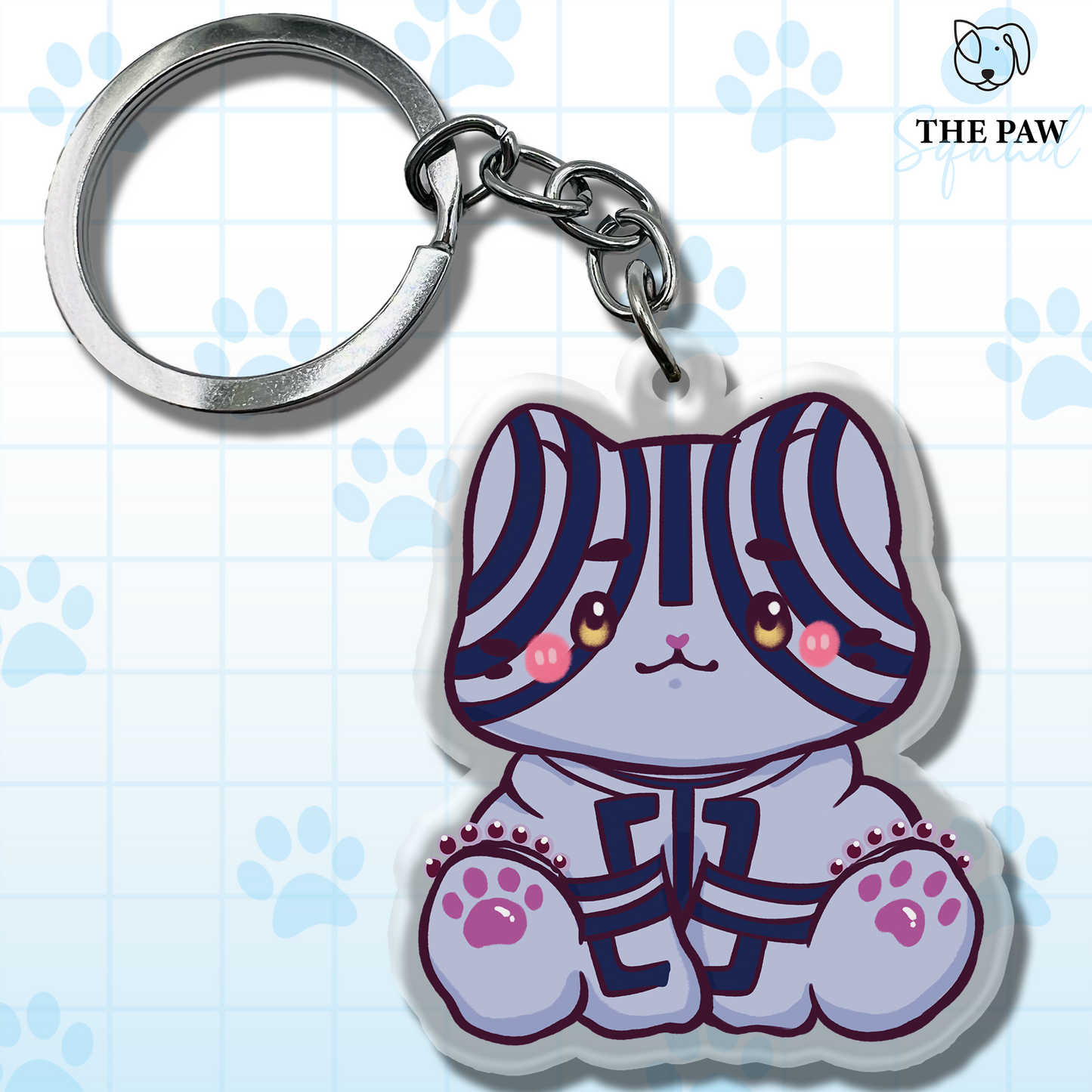 Tattooed Cat Keychain