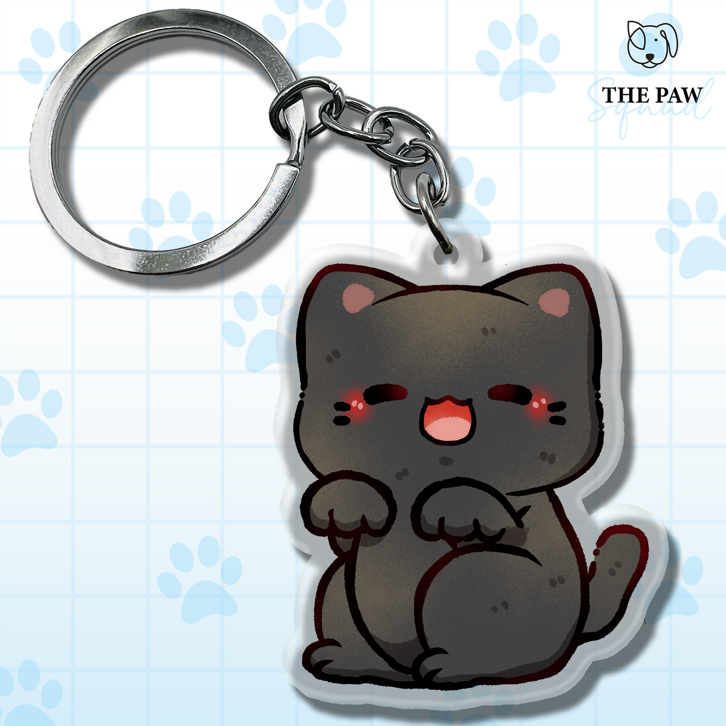 Domestic Short Haired Cat Keychain