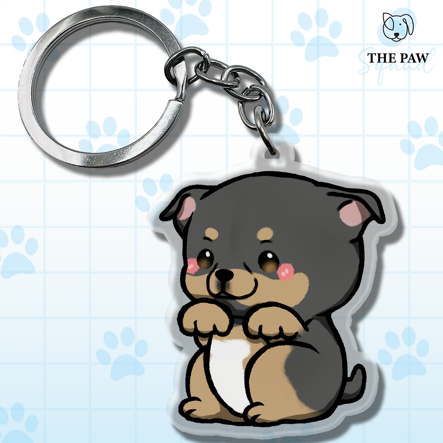 Staffordshire Bull Terrier (Pitbull) Keychain