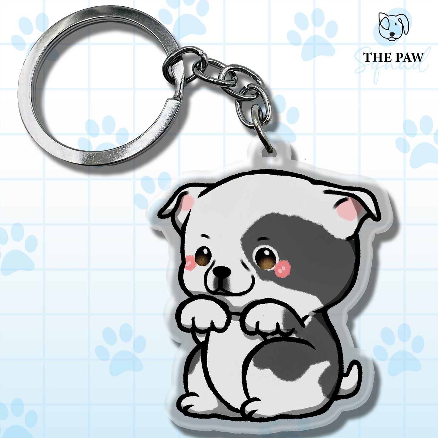 Staffordshire Bull Terrier (Pitbull) Keychain