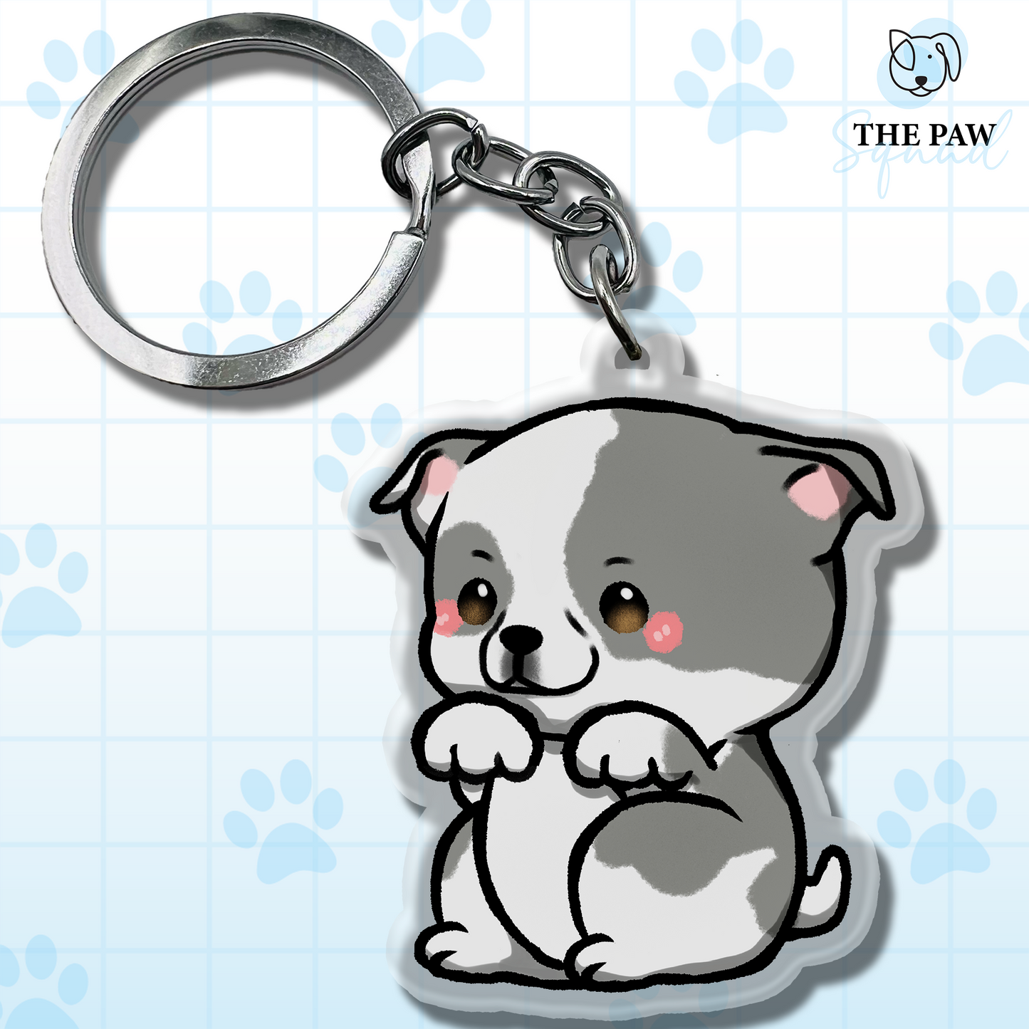 Staffordshire Bull Terrier (Pitbull) Keychain