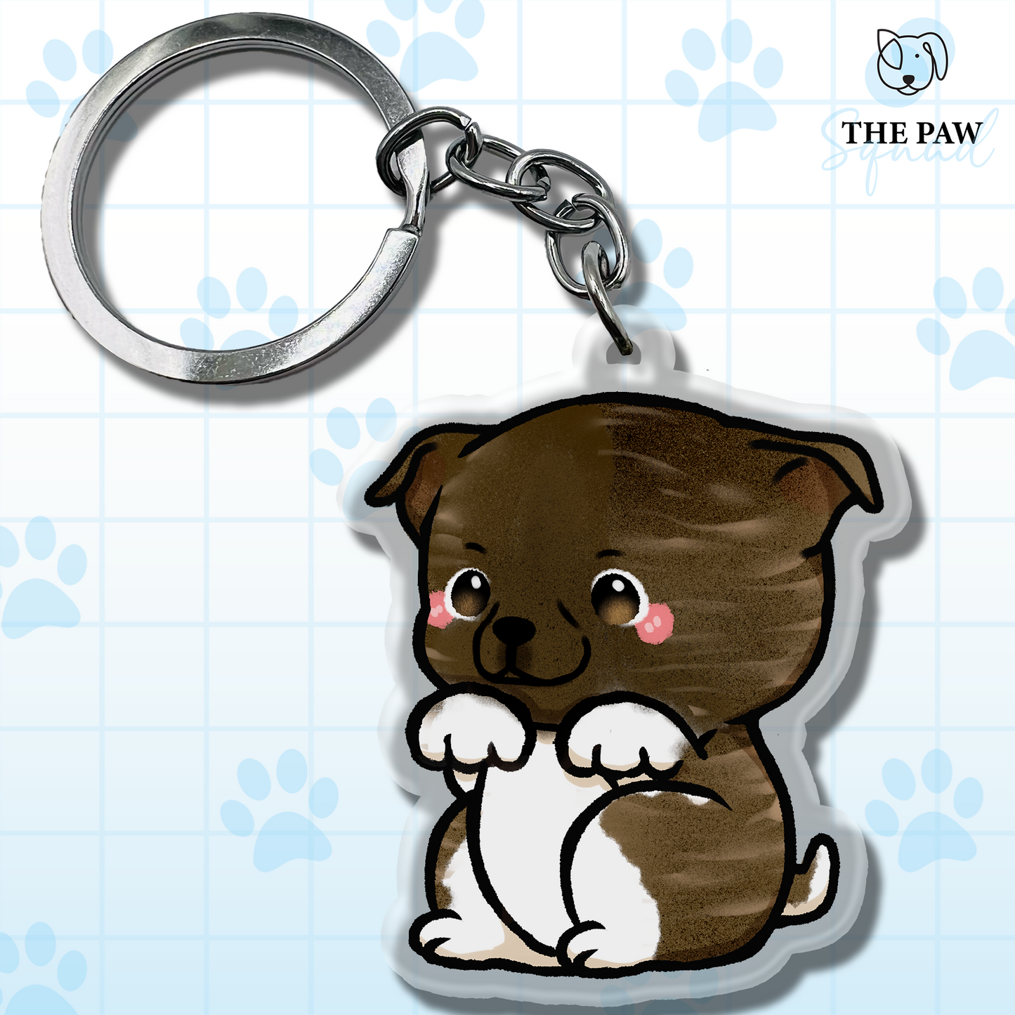Staffordshire Bull Terrier (Pitbull) Keychain