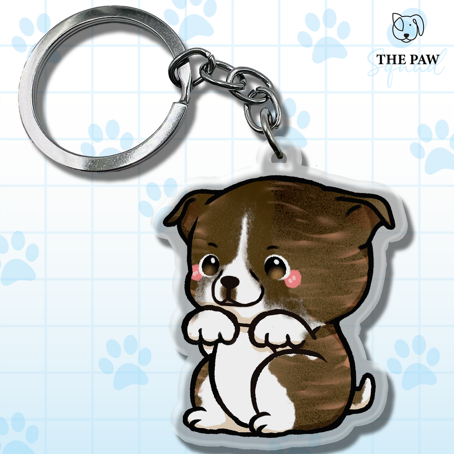 Staffordshire Bull Terrier (Pitbull) Keychain