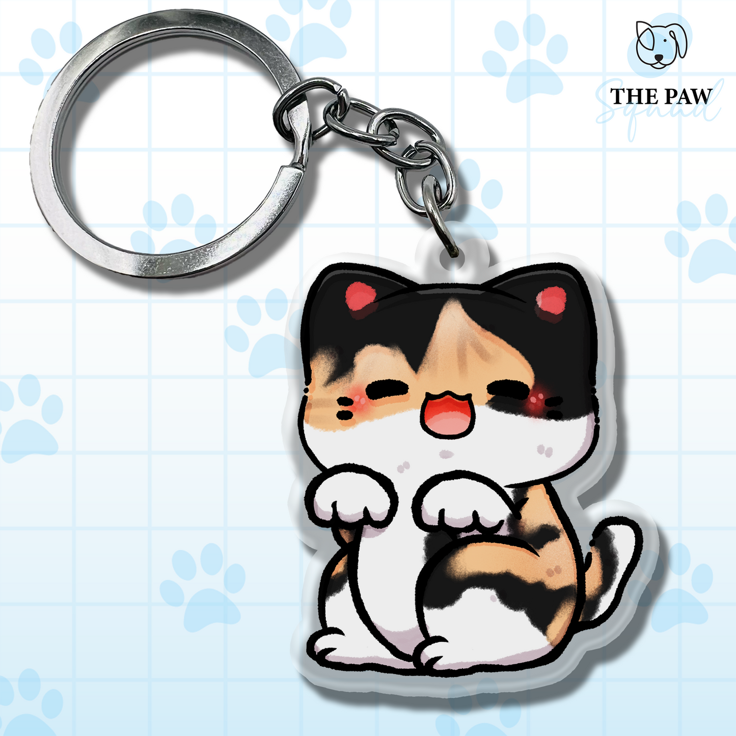 Calico Cat Keychain