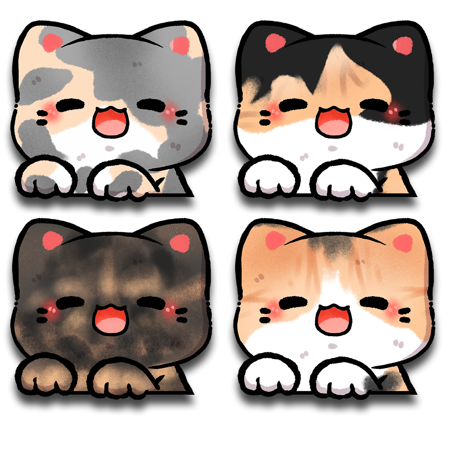 Calico Peeker Sticker
