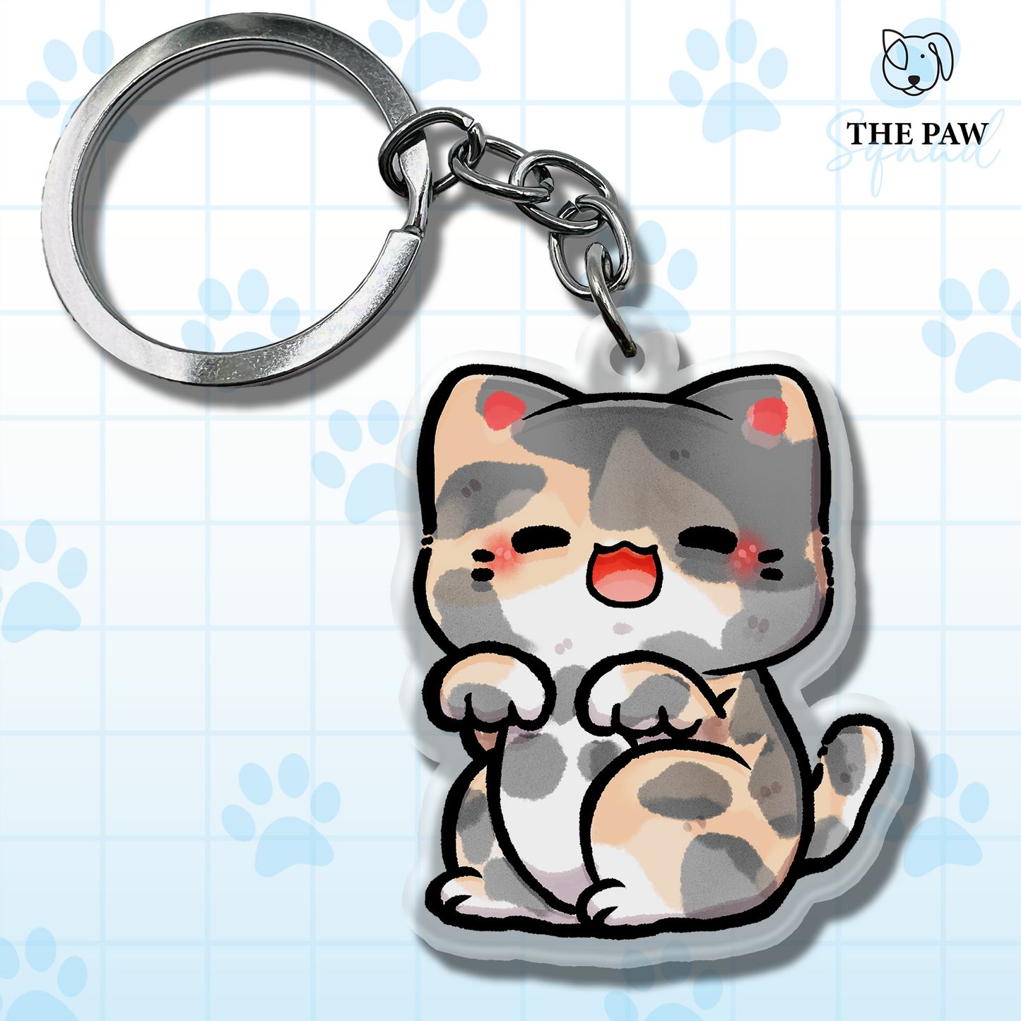 Calico Cat Keychain