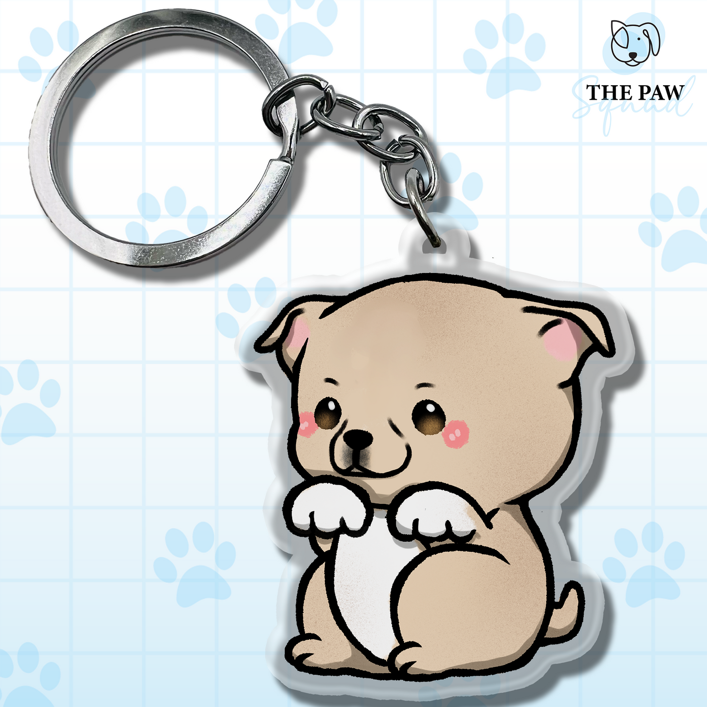 Staffordshire Bull Terrier (Pitbull) Keychain