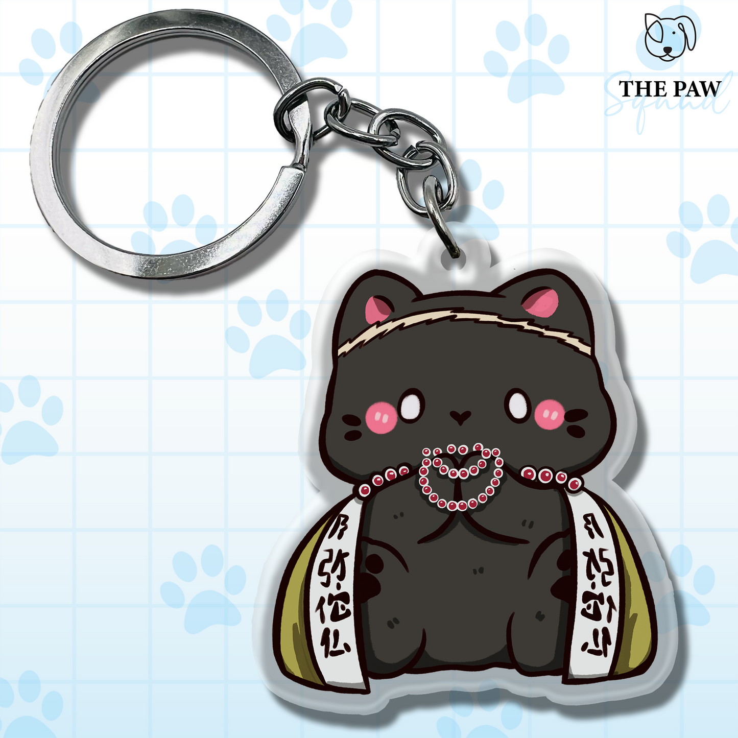 Prayer Cat Keychain