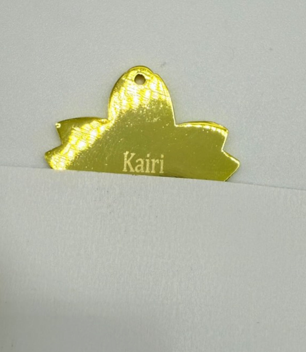 Sakura Flower Pet Tag (Gold Plated)