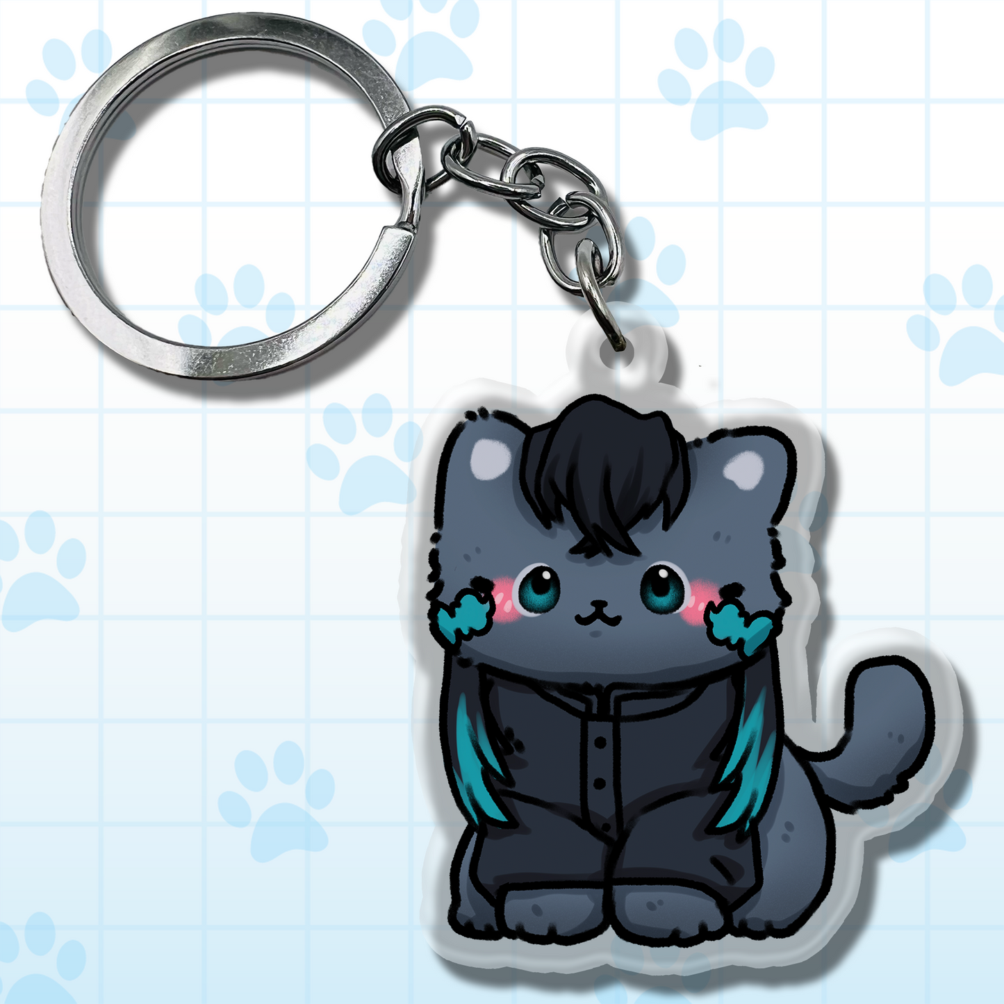 Misty Cat Keychain
