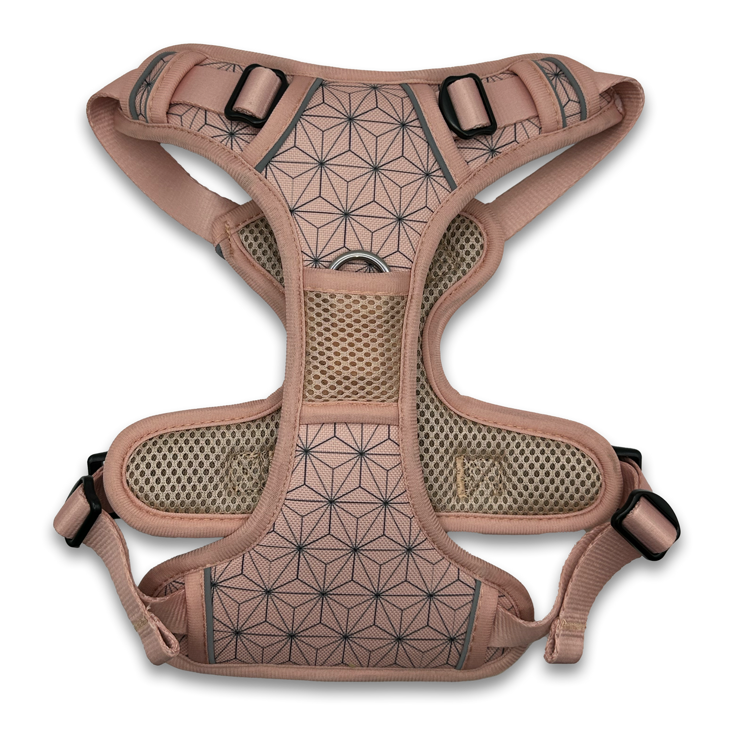 Pink Asanoha No Pull Dog Harness