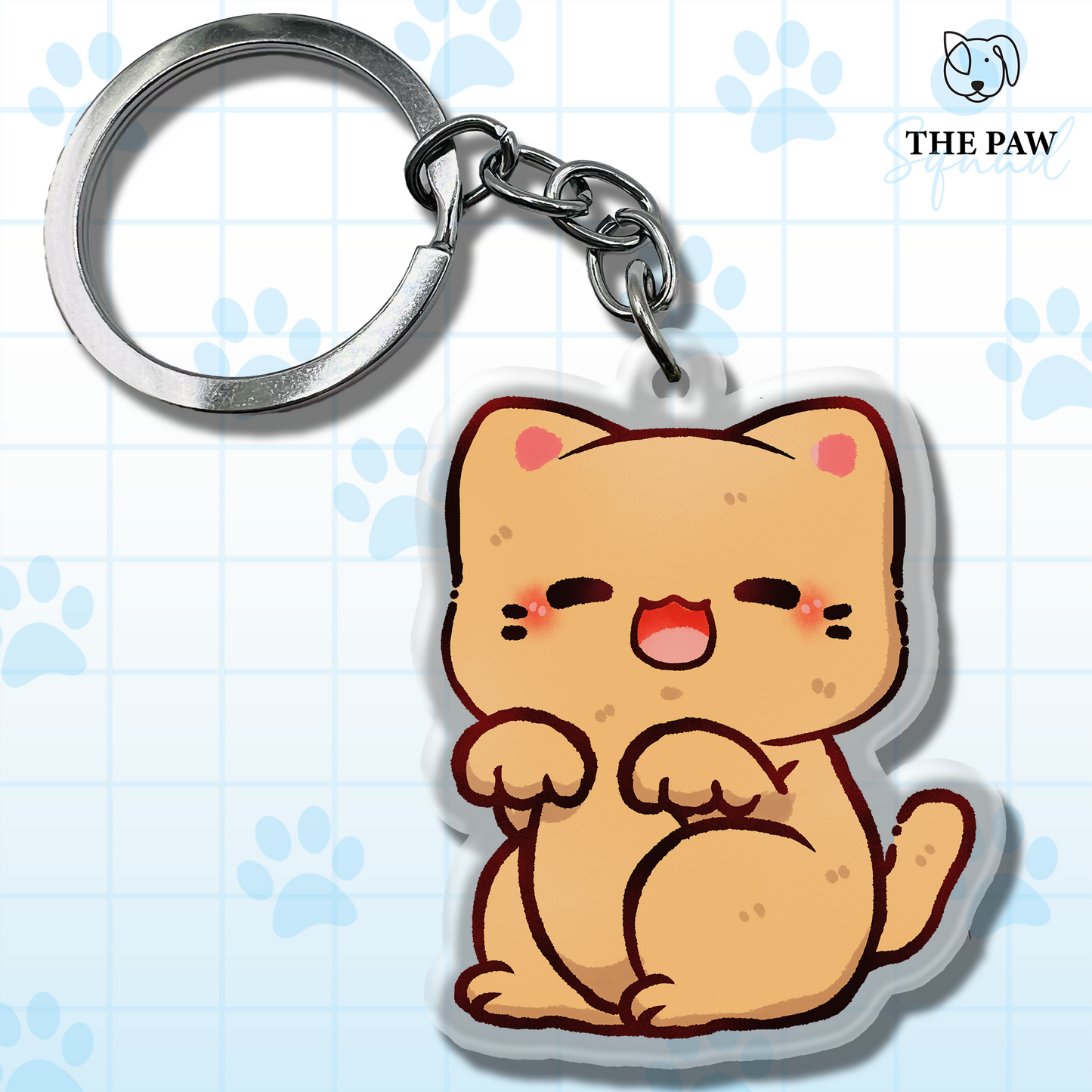 Domestic Short Haired Cat Keychain