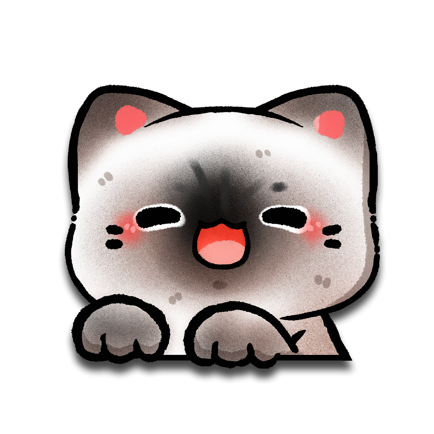 Siamese Peeker Sticker