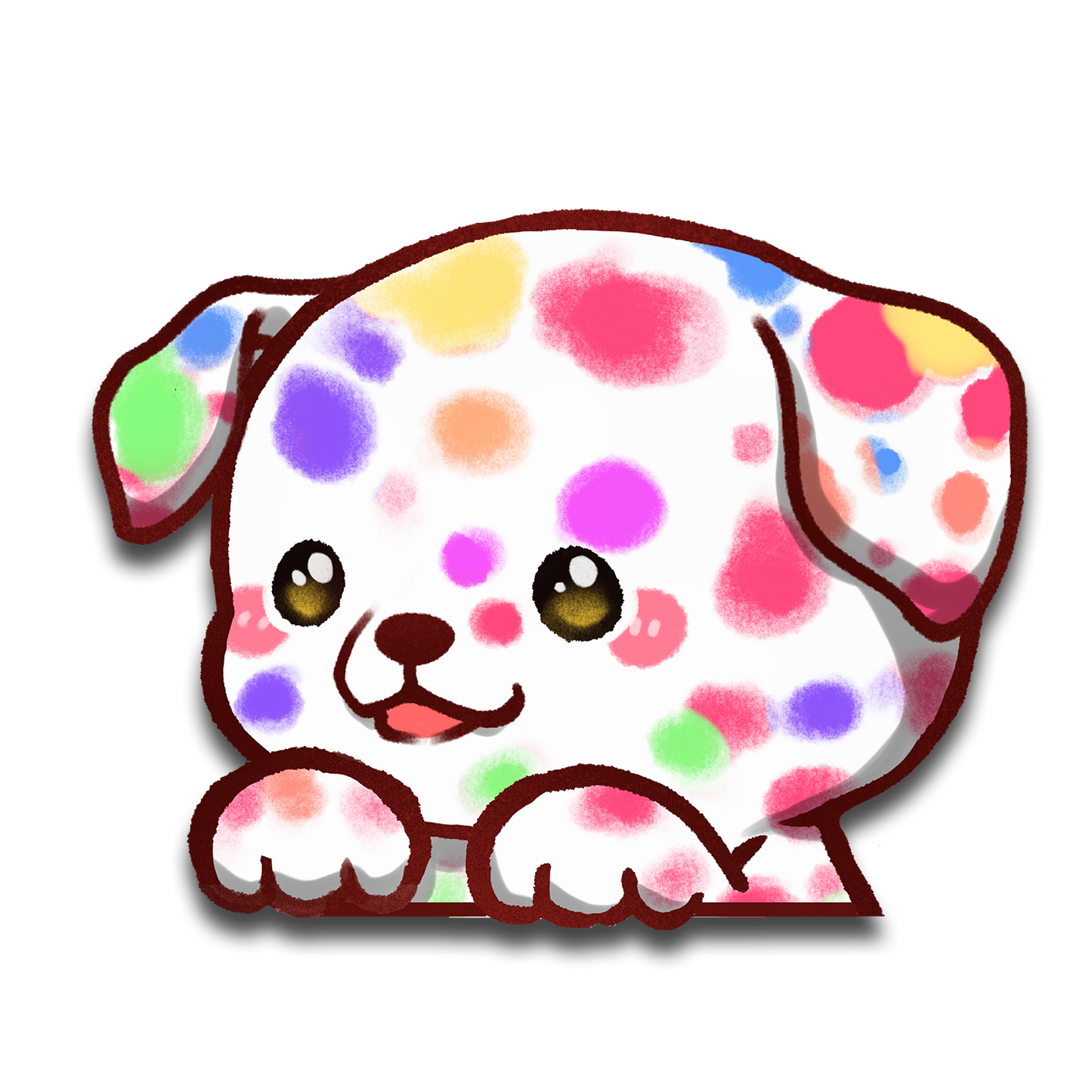 Dalmatian Peeker Sticker