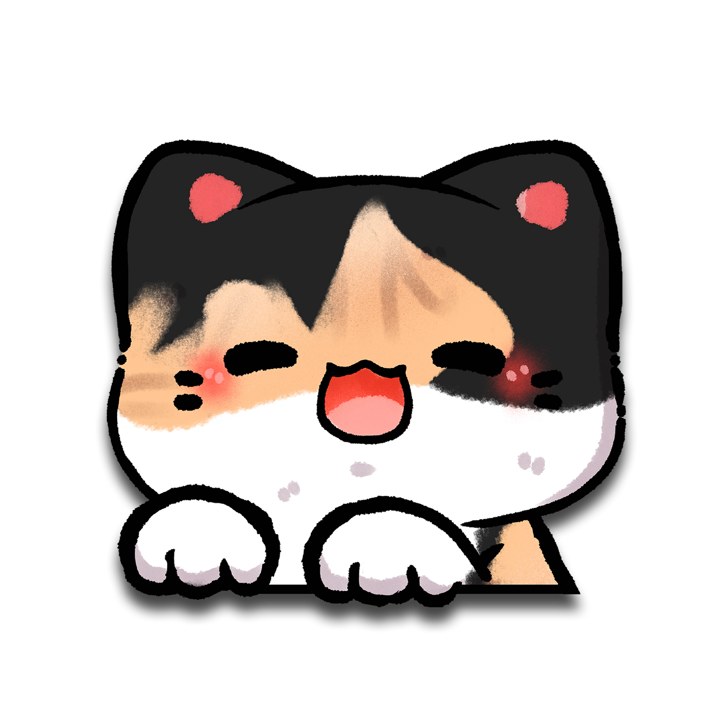 Calico Peeker Sticker