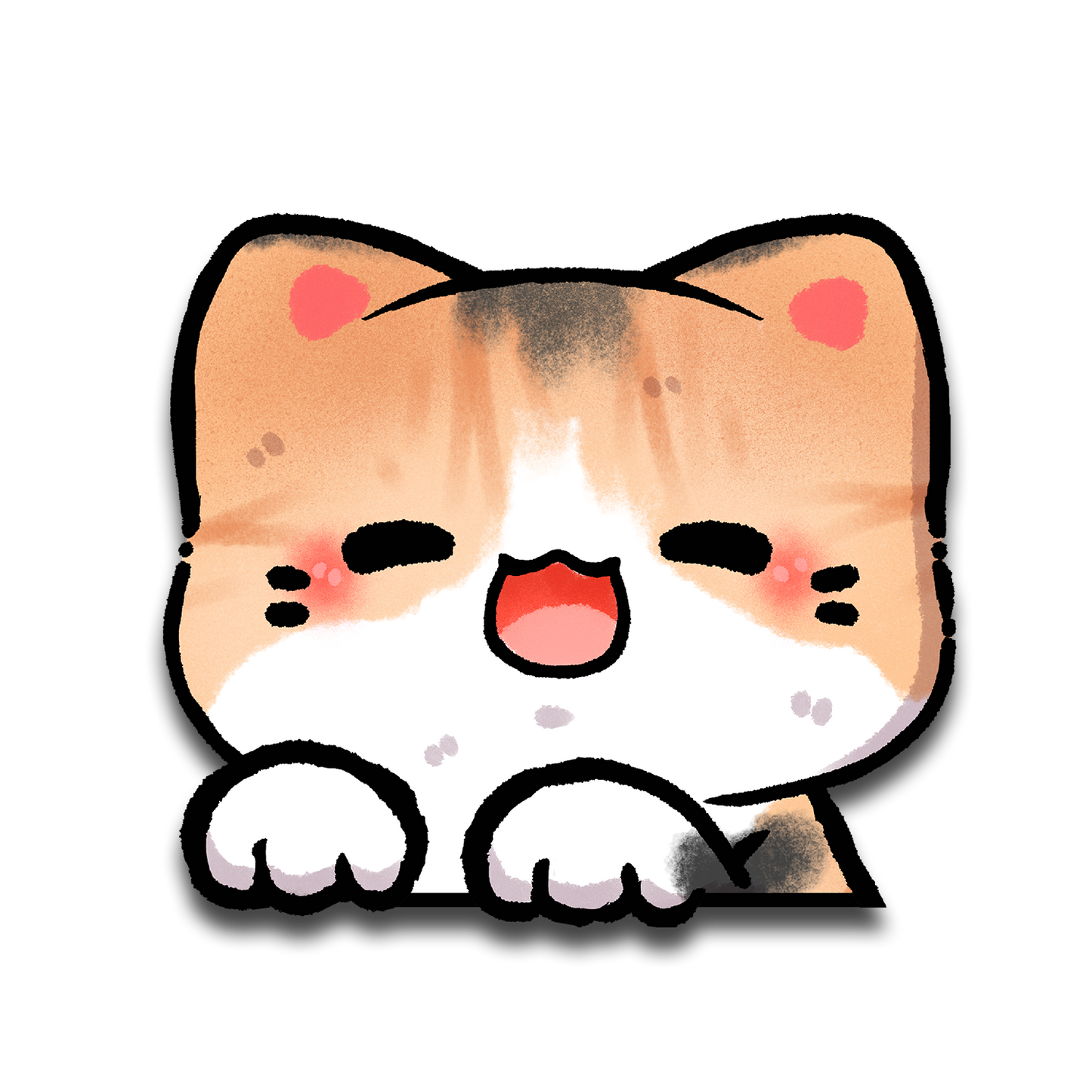Calico Peeker Sticker