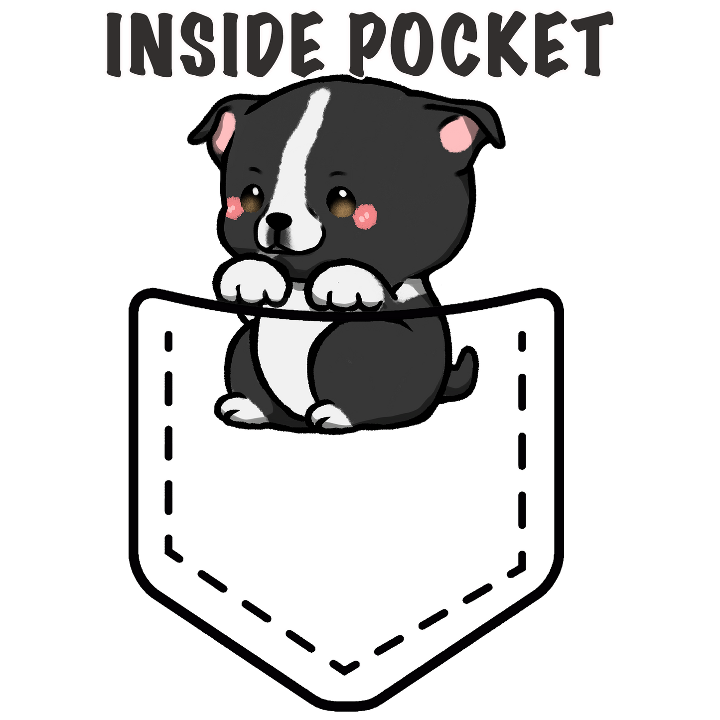 Staffordshire Bull Terrier (Pitbull) Pocket Shirt