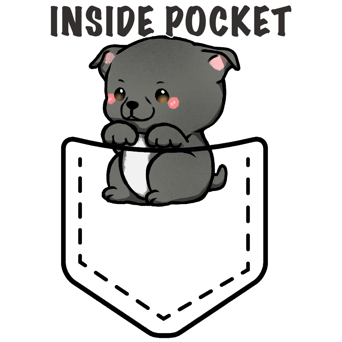 Staffordshire Bull Terrier (Pitbull) Pocket Shirt