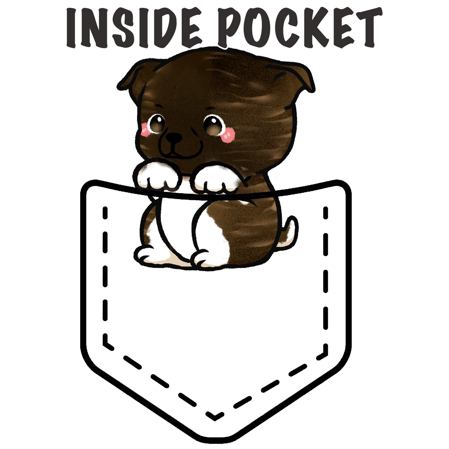 Staffordshire Bull Terrier (Pitbull) Pocket Shirt