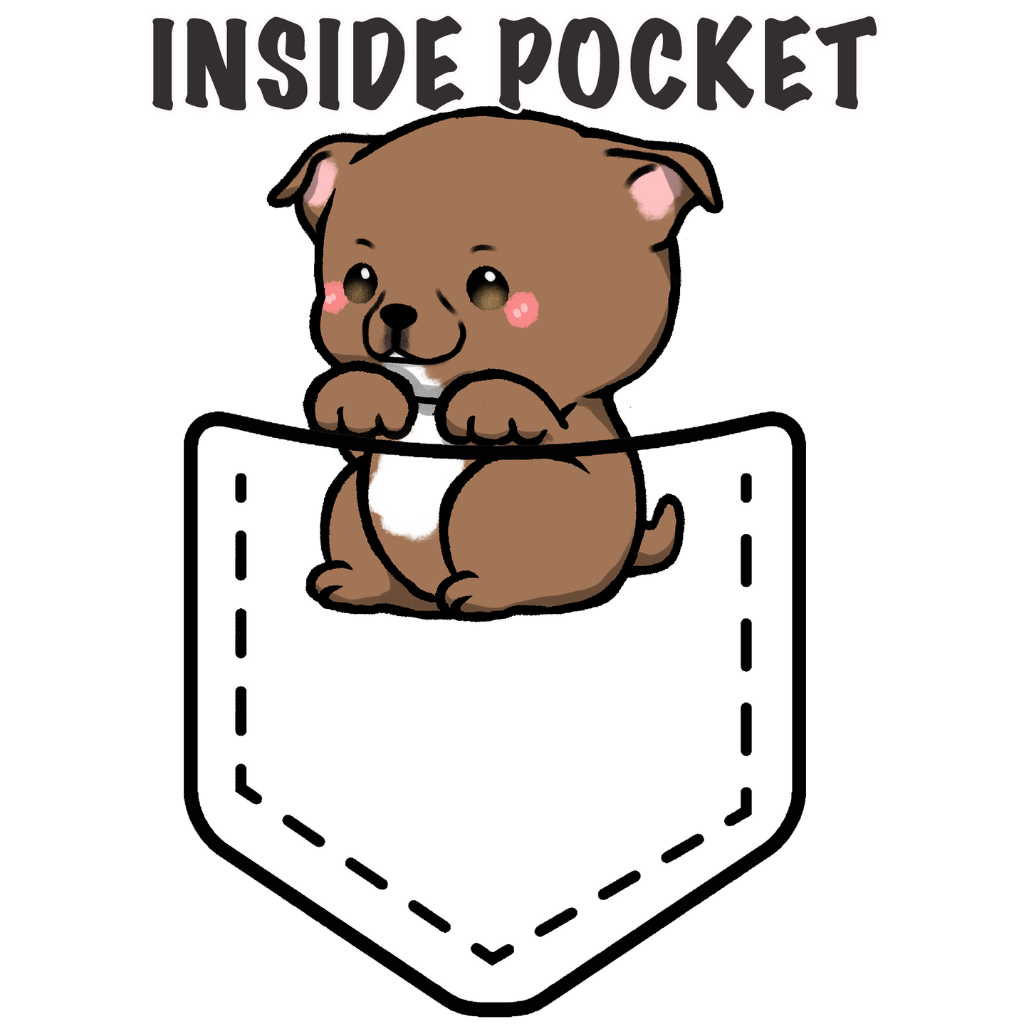 Staffordshire Bull Terrier (Pitbull) Pocket Shirt