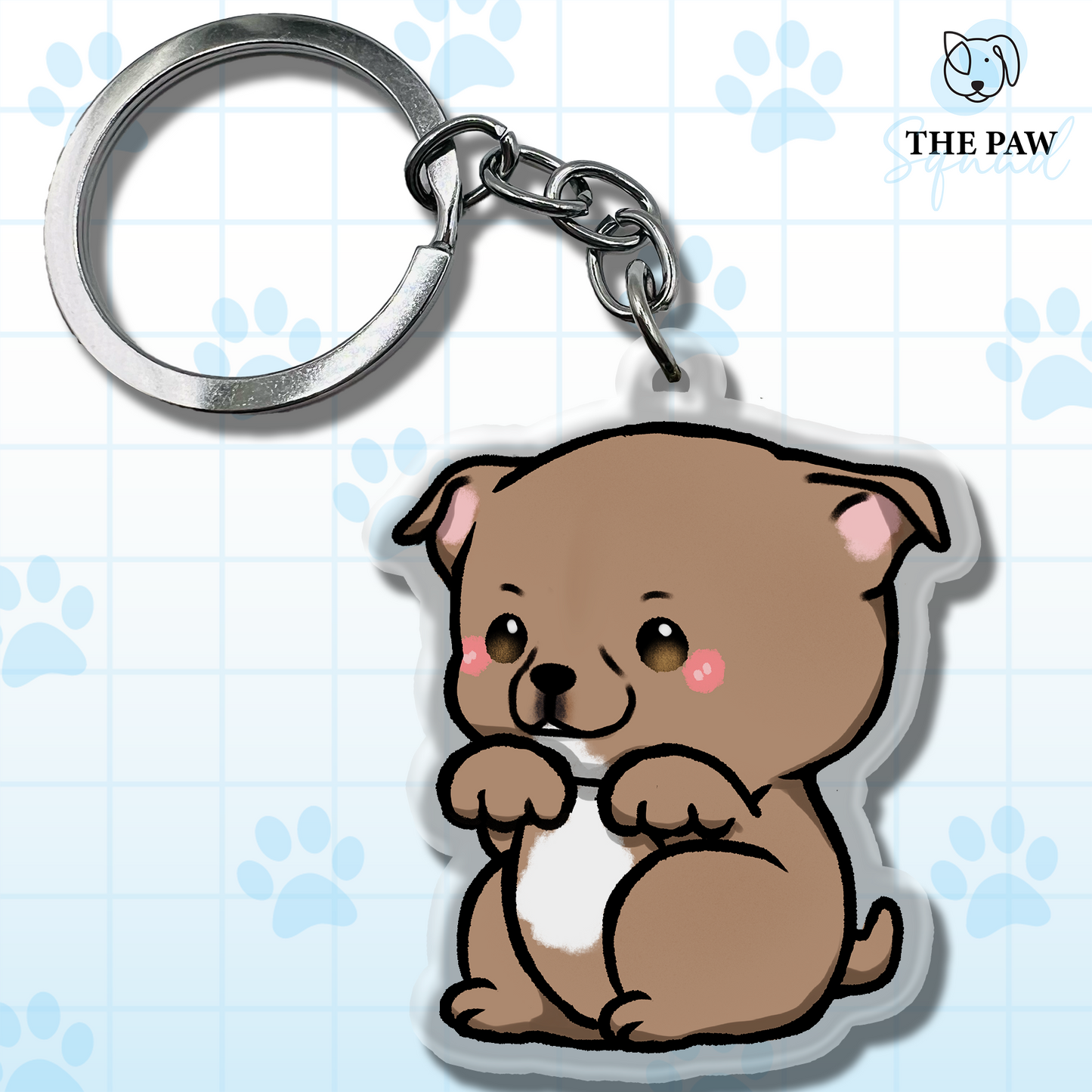 Staffordshire Bull Terrier (Pitbull) Keychain